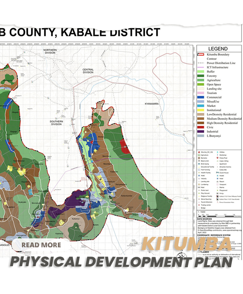 Witness the strategic area enhancement plans for Kitumba, promoting local area development and efficiency in Uganda.